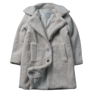 Παιδικό παλτό γούνα Εβίτα για κορίτσια sheepy μπεζ αμπιγέ παλτό κοριτσίστικα ζεστά casual ετών