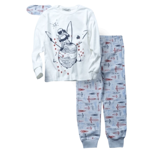 Παιδική πιτζάμα Hashatag για αγόρια space king άσπρο χειμερινές πιτζάμες αγορίστικες βαμβακερές ετών online