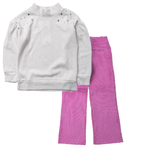 Παιδική μπλούζα Serafino για κορίτσια Royal μπεζ πλεκτή χειμωνιάτικη ζεστή βόλτα ετών online (1) | Παιδικό παντελόνι Serafino για κορίτσια Rose φούξια κοτλέ χειμωνιάτικο άνετο ζεστό βόλτα καμπάνα ετών online (1) 