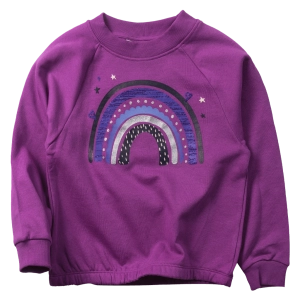 Παιδική μπλούζα Name ti για κορίτσια rainbow μωβ φούτερ μπλούζες μοντέρνες ετών online