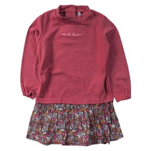 Βρεφικό φόρεμα Losan για κορίτσια  Natural bloom σάπιο μήλο κοριτσίστικα καθημερινά μηνών online (1)