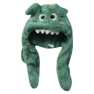 Παιδικός σκούφος με αυτάκια που σηκώνονται cute monster πράσινο κουνιούνται κίνηση αυτιά μοντέρνο ζεστό ετών (1)