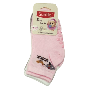 3 Βρεφικές κάλτσες για κορίτσια Girly4 μοντέρνες με πατουσάκια αντιολισθιτικές ζεστές μηνών online