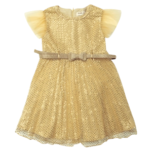 Παιδικό φόρεμα Εβίτα για κορίτσια  Goldo χρυσό κοριτσίστικο φόρεμα για καλό για βόλτα ετών online (1)