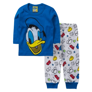 Παιδική πιτζάμα like για αγόρια Donald μπλε βαμβακερή ζεστή χειμωνιάτικη disney άνετη ετών online (1)