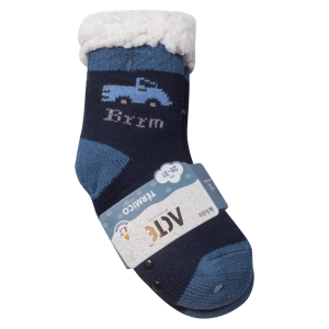 Παιδικές καλτσοπαντόφλες για αγόρια Brim μπλε ζεστές χοντρες κάλτσες για το κρύο αγορίστικες ετών online (2)