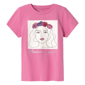 Παιδική μπλούζα Name it για κορίτσια Lady ροζ σχολείο καθημερινό μακό βαμβακερό ετών online (2)