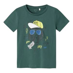 Παιδική μπλούζα Name it για αγόρια Dude πράσινο σχολείο καθημερινό βαμβακερό μακό ετών online (1)