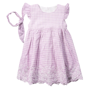 Βρεφικό φόρεμα Εβίτα για κορίτσια Angel μωβ καλοκαιρινό κορδέλα δαντέλα ετών casual online (1)