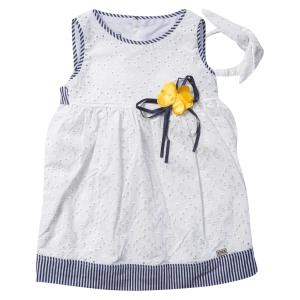 Βρεφικό φόρεμα Εβίτα για κορίτσια Alice άσπρο ριγέ δαντέλα ετών casual online (1)