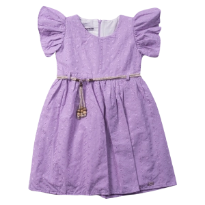 Παιδικό φόρεμα Εβίτα για κορίτσια  Rose μωβ μοντέρνο βολάν βόλτα καλοκαιρινό αέρινο ετών casual online (9)