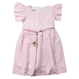 Παιδικό φόρεμα Εβίτα για κορίτσια  Rose ροζ μοντέρνο βολάν βόλτα καλοκαιρινό αέρινο ετών casual online (9)