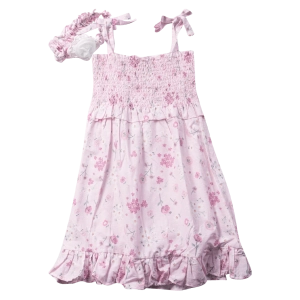 Παιδικό φόρεμα Εβίτα για κορίτσια  Rosalia ροζ μοντέρνο λουλούδια φλοράλ βόλτα καλοκαιρινό αέρινο ετών casual online (13)