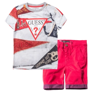 Παιδική μπλούζα Guess για αγόρια USA γκρι καθημερινές επώνυμες ετών μακό online (1) | Παιδική βερμούδα GUESS για αγόρια Red Κόκκινο αγορίστικη ποιοτική μοντέρνα ιδιαίτερη επώνυμη ποιοτική 