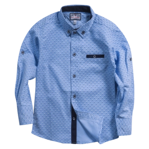 Παιδικό πουκάμισο για αγόρια  Crowley γαλάζιο 1-4 γιακάς καλό  επίσημο εκδηλώσεις ετών online (4)