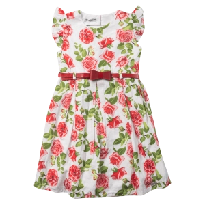 Παιδικό φόρεμα Εβίτα για κορίτσια  Rose Rojo άσπρο μοντέρνο βόλτα λουλούδια φλοράλ καλοκαιρινό αέρινο ετών casual online (12)