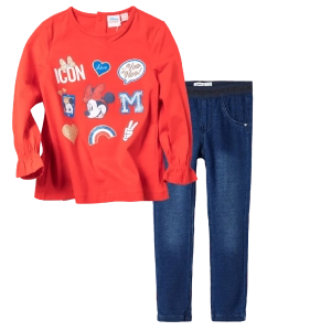 Βρεφική μπλούζα Disney για κορίτσια Icon κόκκινο χειμωνιάτικες επώνυμες καθημερινές μηνών online | Παιδικό παντελονοκολάν Name It για κορίτσια Absolute navy μπλε εποχιακά ετών επώνυμα καθημερινά online (3) 