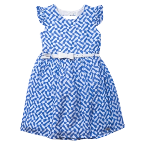 Παιδικό φόρεμα Εβίτα για κορίτσια  Medusa μπλε μοντέρνο βολάν βόλτα καλοκαιρινό ετών casual online (9)
