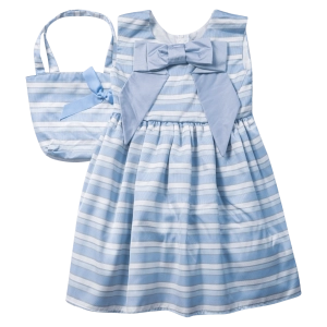 Παιδικό φόρεμα Εβίτα για κορίτσια  Marina γαλάζιο μοντέρνο εμπριμέ βόλτα καλοκαιρινό αέρινο ετών casual online (5)