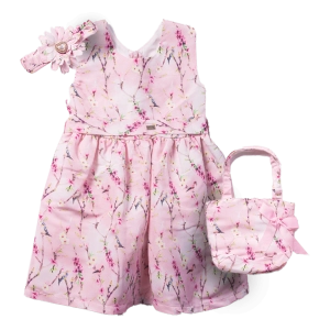Βρεφικό φόρεμα Εβίτα για κορίτσια  flower busion ροζ καλοκαιρινα φορεματα ρομαντικα ετων (1)