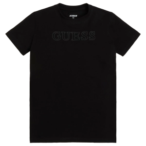 Παιδική μπλούζα Guess για αγόρια Armor μαύρο επώνυμη καλοκαιρινή μακό άνετη ετών online (2)
