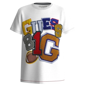 Παιδική μπλούζα Guess για αγόρια Baseball άσπρο επώνυμη καλοκαιρινή μακό άνετη ετών online (3)