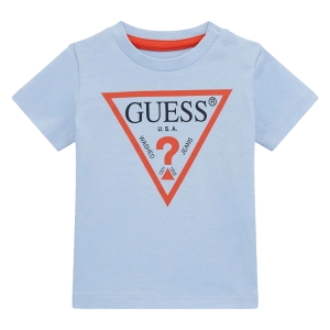 Παιδική μπλούζα Guess για αγόρια Classic γαλάζιο επώνυμη καλοκαιρινή μακό άνετη ετών online (2)
