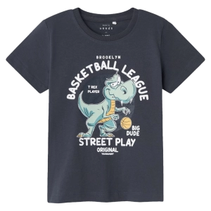 Παιδική μπλούζα Name it για αγόρια Basketball league ανθρακί σχολείο καθημερινό βαμβακερό μακό καλοκαιρινό ετών online (2)