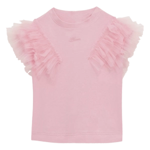 Παιδική μπλούζα Guess για κορίτσια Vail ροζ