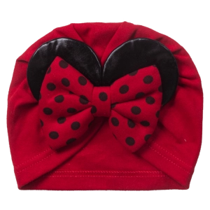 Βρεφικός σκούφος για κορίτσια mini mouse κόκκινο βρεφικά σκουφάκια βαμβακερά για το κεφάλι μηνών νεογέννητα
