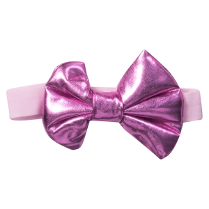 Βρεφική κορδέλα για κορίτσια foil bow2 ροζ λαστιχένιες κορδέλες για μωράκια μωρά ελαστικές νεογέννητα (1)