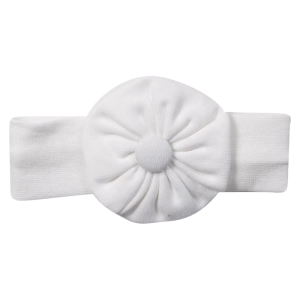 Βρεφική κορδέλα για κορίτσια simple flower άσπρο λαστιχένιες κορδέλες για μωράκια μωρά ελαστικές νεογέννητα