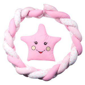 Βρεφική πλεξούδα για κούνια  sleeping star1 ροζ πάντες για κούνια μοντέρνες για μωράκια αγόρια κορίτσια online