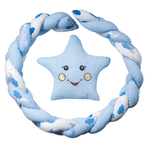 Βρεφική πλεξούδα για κούνια  sleeping star γαλάζιο πάντες για κούνια μοντέρνες για μωράκια αγόρια κορίτσια online