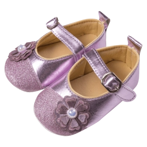 Βρεφικά παπούτσια αγκαλιάς για κορίτσια Glamour μωβ απαλό κοριτσίστικα καλά  μωρά βρέφη 5 μηνων online (1)