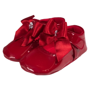 Βρεφικά παπούτσια για κορίτσια mini princess  κόκκινο παπουτσάκια αγκαλιάς για μωράκια μαλακά μηνών online (1)