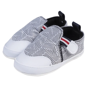 Βρεφικά παπούτσια για αγόρια Tommy άσπρο παπουτσάκια αγkαλιάς για μωράκια μαλακά μηνών online