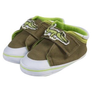 Βρεφικά παπούτσια για αγόρια happy croco χακί παπουτσάκια αγkαλιάς για μωράκια μαλακά μηνών online (1)