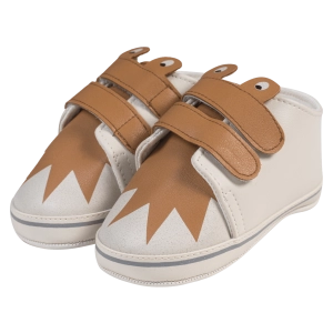 Βρεφικά παπούτσια για αγόρια happy eyes μπεζ παπουτσάκια αγkαλιάς για μωράκια μαλακά μηνών online (1)