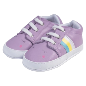Βρεφικά παπούτσια για κορίτσια sleepy unicorn μωβ παπουτσάκια αγκαλιάς για μωράκια μαλακά μηνών online