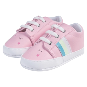 Βρεφικά παπούτσια για κορίτσια sleepy unicorn ροζ παπουτσάκια αγκαλιάς για μωράκια μαλακά μηνών online (1)