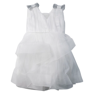 Παιδικό φόρεμα αμπιγέ για κορίτσια Pilar άσπρο παρανυφάκι αμπιγέ καλό γάμο βάφτιση ετών online (1)