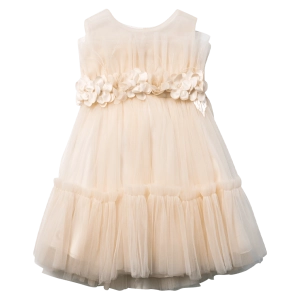 Βρεφικό φόρεμα αμπιγέ για κορίτσια Helena μπεζ παρανυφάκι γάμο βάφτιση καλό τούλι ετών online (6)