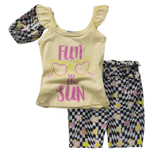 Παιδικό σετ Εβίτα για κορίτσια Fairy Fun in the sun κίτρινο καθημερινό άνετο σχολείο καλοκαιρινό οικονομικό ετών online (1)