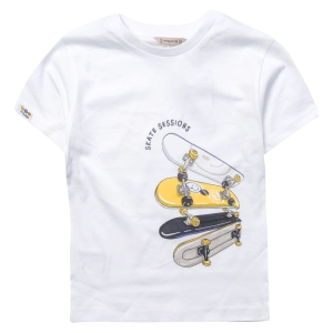 Παιδική μπλούζα Mayoral για αγόρια skaters άσπρο επώνυμο μοντέρνο καλοκαίρι αγορίστικο ετών online (1)