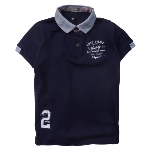 Παιδική μπλούζα Polo Hashtag για αγόρια Pilot μπλε πόλο καλοκαιρινό οικονομικό άνετο καλό ετών polo online (1)