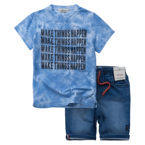 Παιδικό σετ Hashtag για αγόρια Make it μπλε οικονομικό καλοκαιρινό άνετο βότα αγορίστικο ετών Online (1)