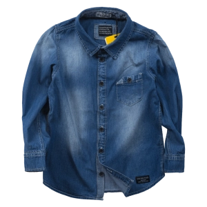 Παιδικό πουκάμισο Hashtag για αγόρια Unexpected μπλε τζιν οικονομικό άνετο καλό μοντέρνο ετών casual online