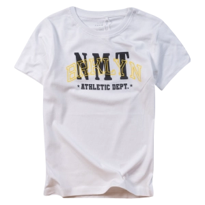 Παιδική μπλούζα Name it για αγόρια Brooklyn άσπρο βαμβακερό καλοκαιρινό κοντομάνικο οικονομικό ετών online (1)