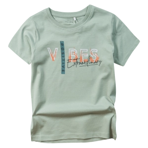 Παιδική μπλούζα Name it για αγόρια Vibes φυστικί βαμβακερό καλοκαιρινό κοντομάνικο οικονομικό ετών online (1)